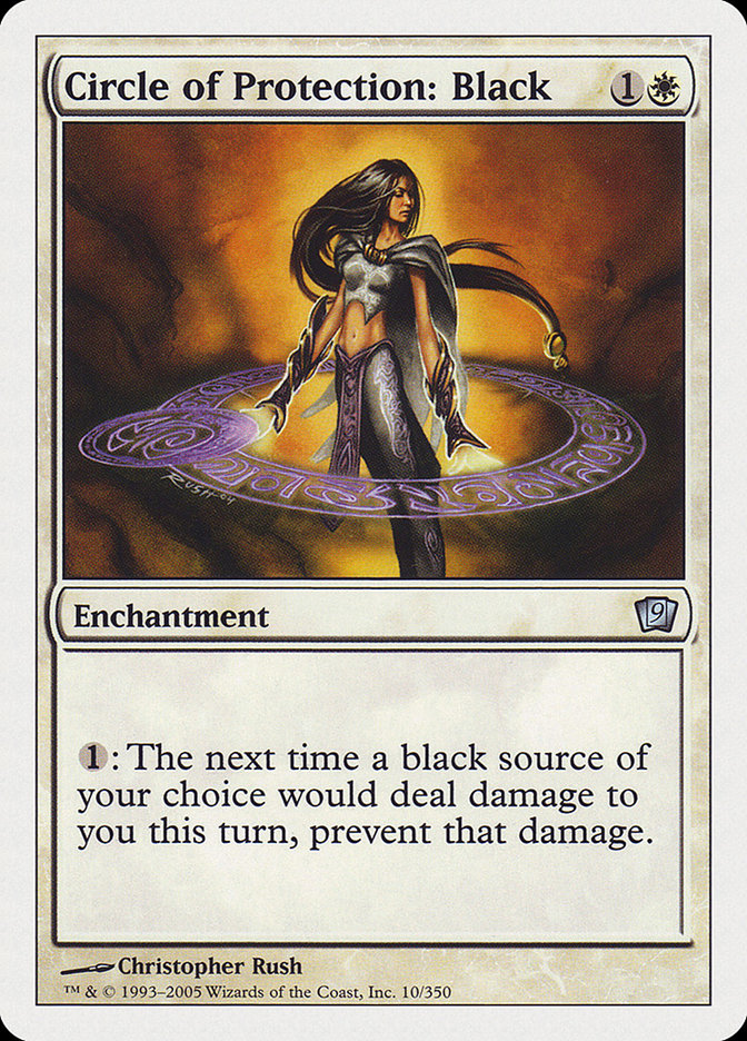 Circle of Protection: Black [Ninth Edition] Magic: The Gathering