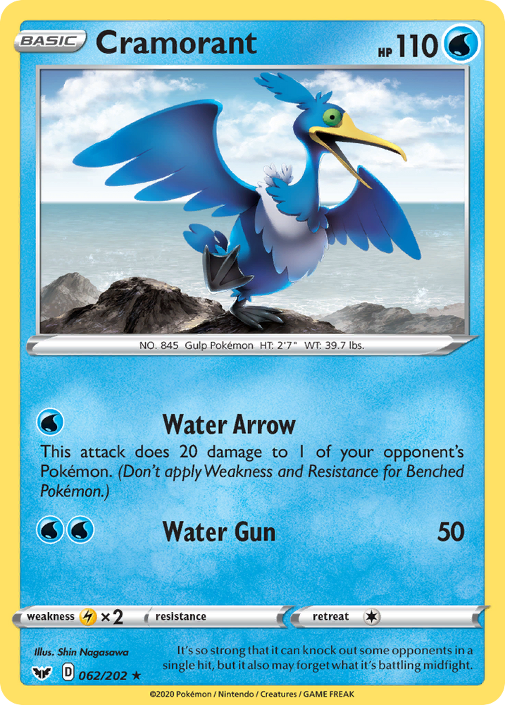 Cramorant (062/202) [Sword & Shield: Base Set] Pokémon