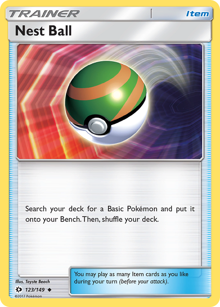 Nest Ball (123/149) [Sun & Moon: Base Set] Pokémon