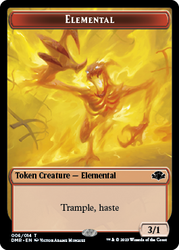 Insect // Elemental Double-Sided Token [Dominaria Remastered Tokens] Magic: The Gathering
