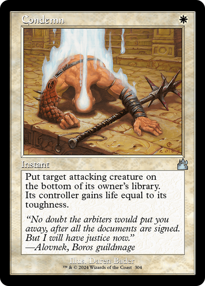 Condemn (Retro Frame) [Ravnica Remastered] Magic: The Gathering
