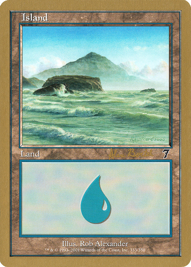 Island (ab333) (Alex Borteh) [World Championship Decks 2001] Magic: The Gathering