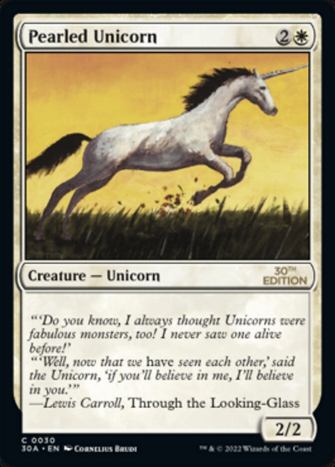 Pearled Unicorn [30th Anniversary Edition] Magic: The Gathering