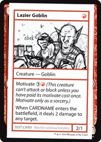 Lazier Goblin (2021 Edition) [Mystery Booster Playtest Cards] Magic: The Gathering