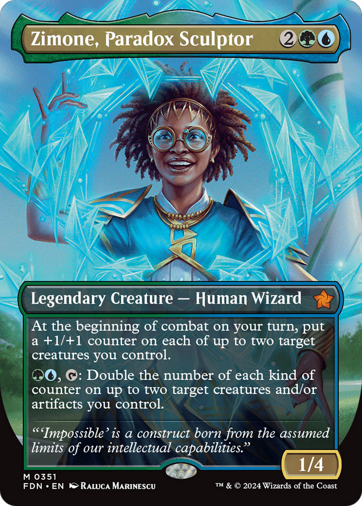 Zimone, Paradox Sculptor (Borderless) [Foundations] Magic: The Gathering
