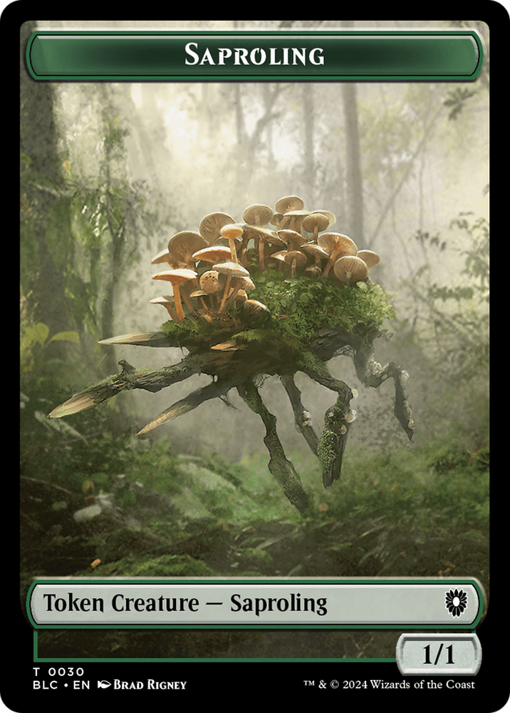 Hamster // Saproling Double-Sided Token [Bloomburrow Commander Tokens] Magic: The Gathering