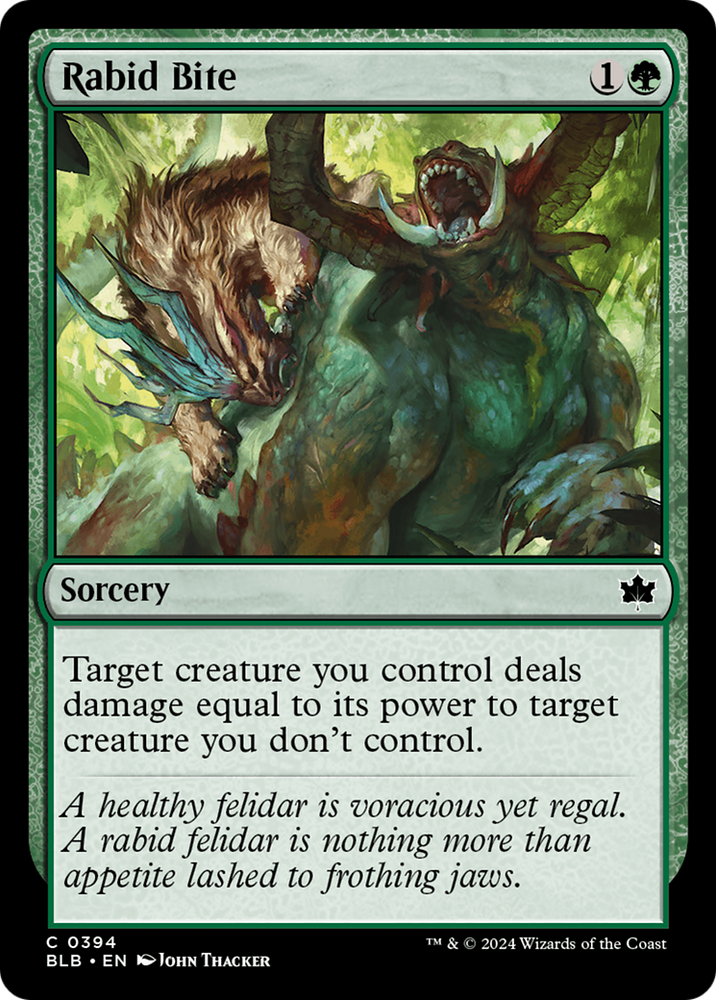 Rabid Bite [Bloomburrow] Magic: The Gathering