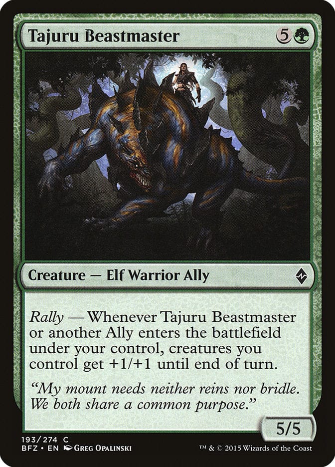 Tajuru Beastmaster [Battle for Zendikar] Magic: The Gathering