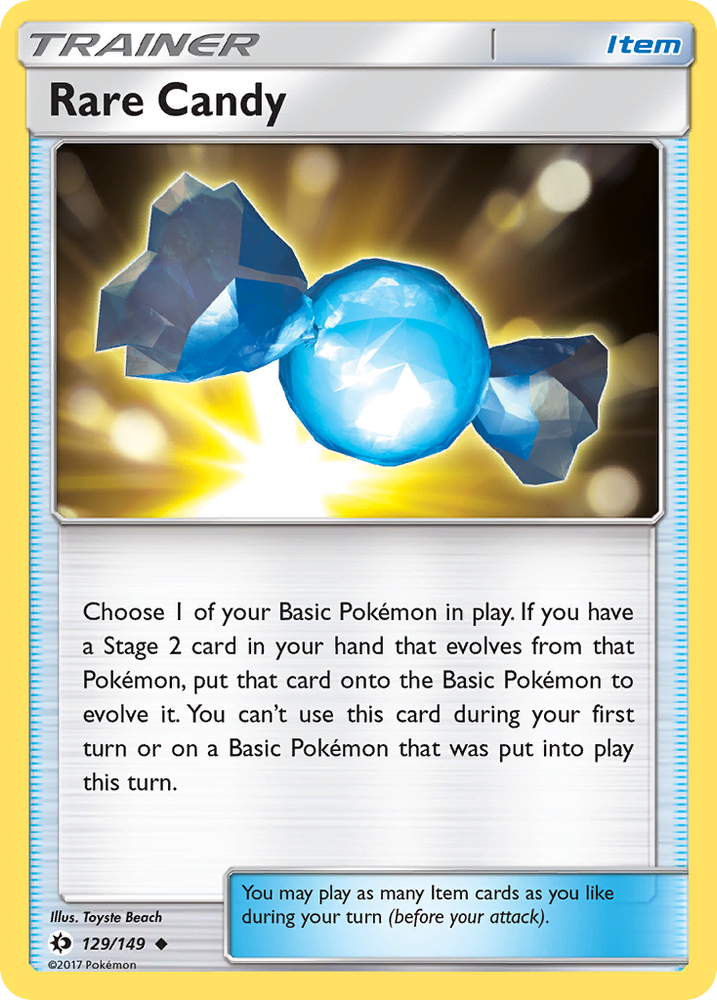Rare Candy (129/149) [Sun & Moon: Base Set] Pokémon