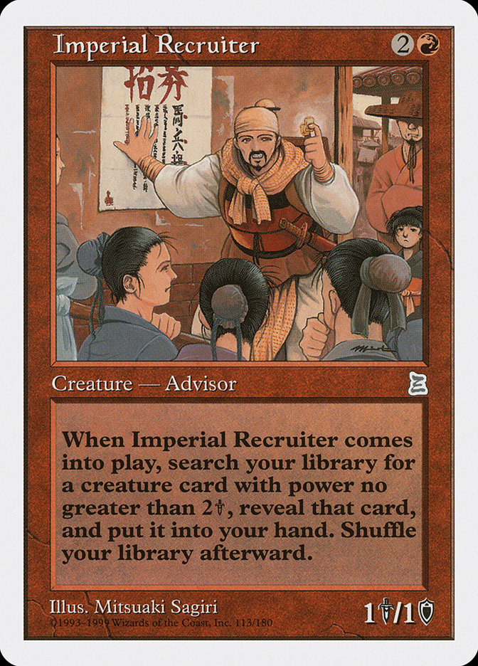 Imperial Recruiter [Portal Three Kingdoms] Magic: The Gathering