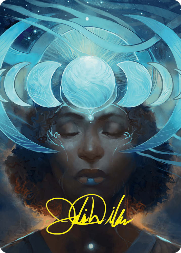 Lunar Insight Art Card (31/54) (Gold-Stamped Signature) [Foundations Art Series] Magic: The Gathering