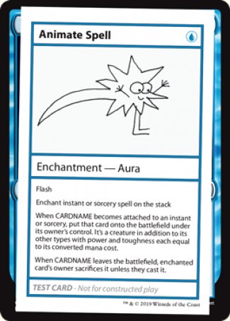 Animate Spell (2021 Edition) [Mystery Booster Playtest Cards] Magic: The Gathering