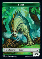 Beast (19) // Elephant Double-Sided Token [Commander Legends Tokens] Magic: The Gathering
