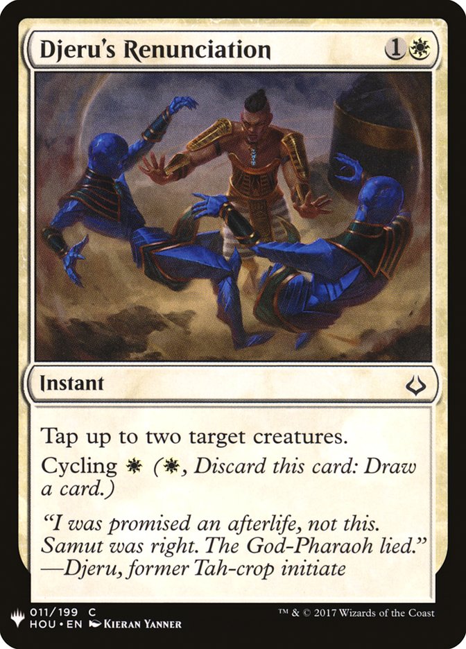 Djeru's Renunciation [Mystery Booster] Magic: The Gathering