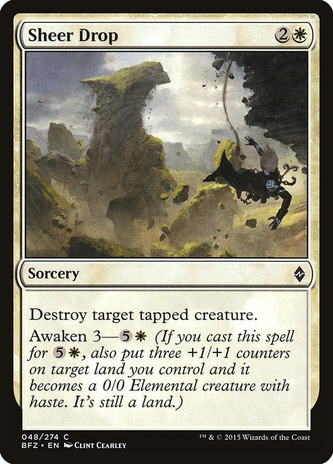 Sheer Drop [Battle for Zendikar] Magic: The Gathering