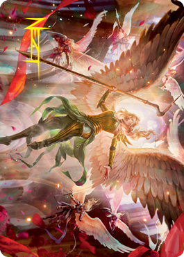 Sigarda's Summons Art Card (Gold-Stamped Signature) [Innistrad: Crimson Vow Art Series] Magic: The Gathering