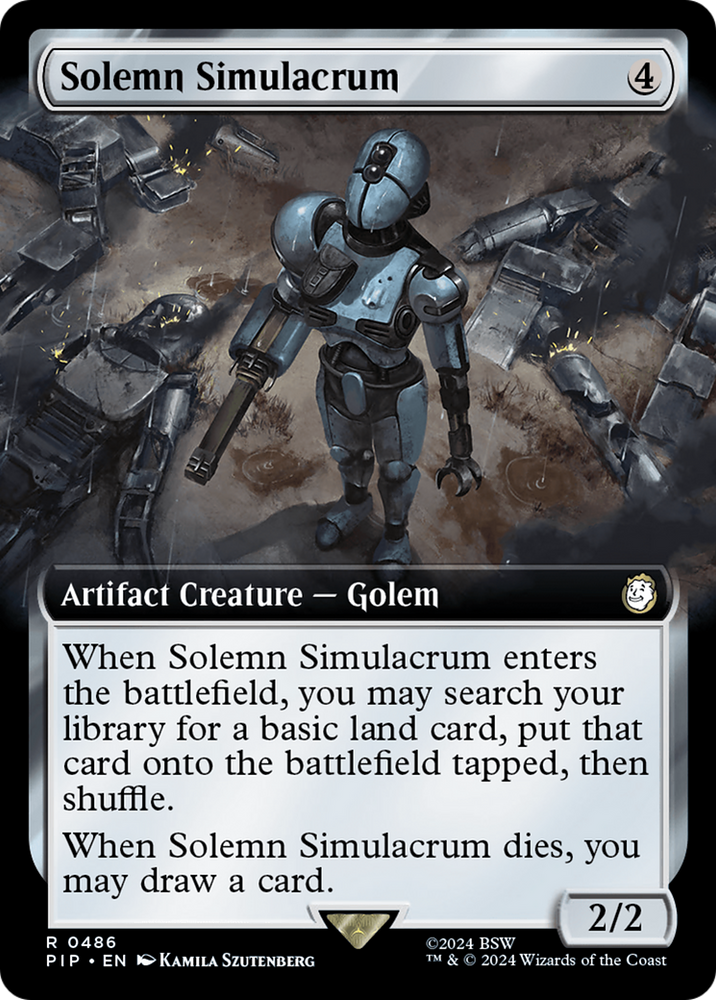 Solemn Simulacrum (Extended Art) [Fallout] Magic: The Gathering