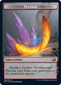 Feather // Human Soldier (004) Double-Sided Token [Ikoria: Lair of Behemoths Tokens] Magic: The Gathering