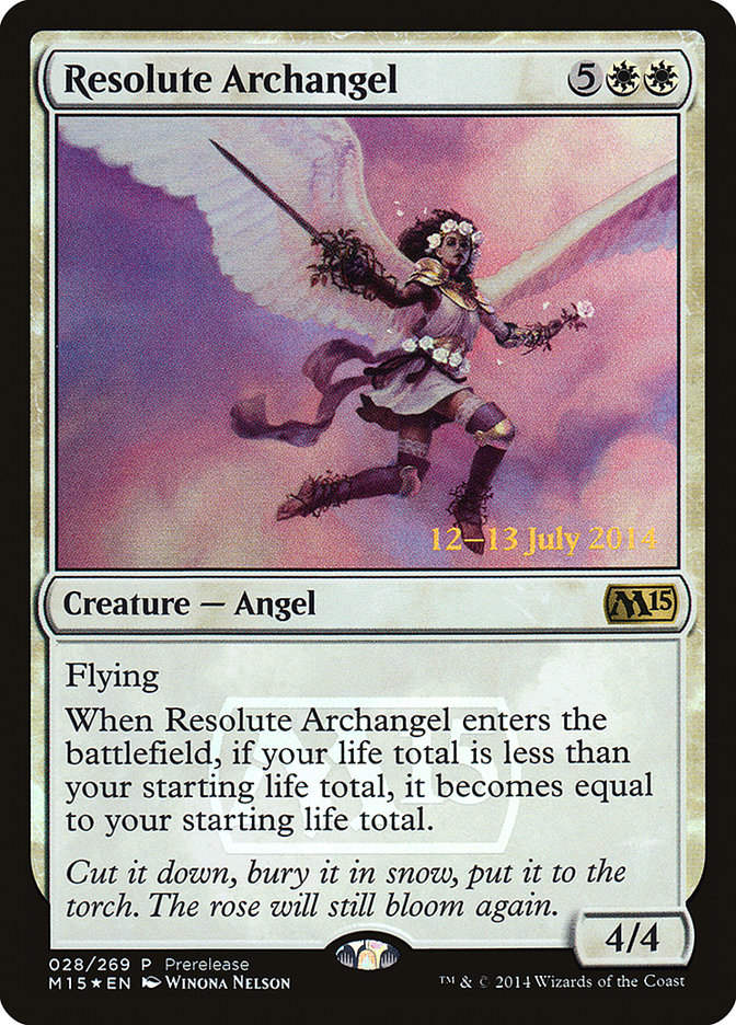 Resolute Archangel [Magic 2015 Prerelease Promos] Magic: The Gathering