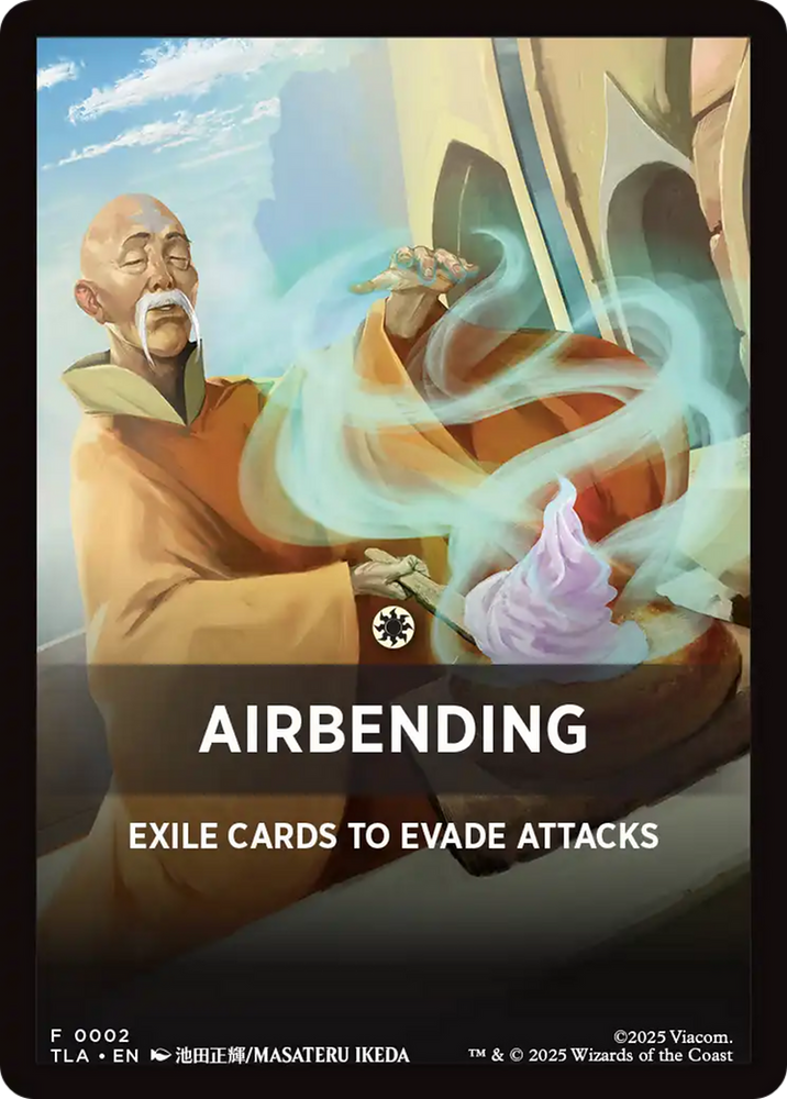 Airbending Theme Card [Avatar: The Last Airbender Tokens] Magic: The Gathering