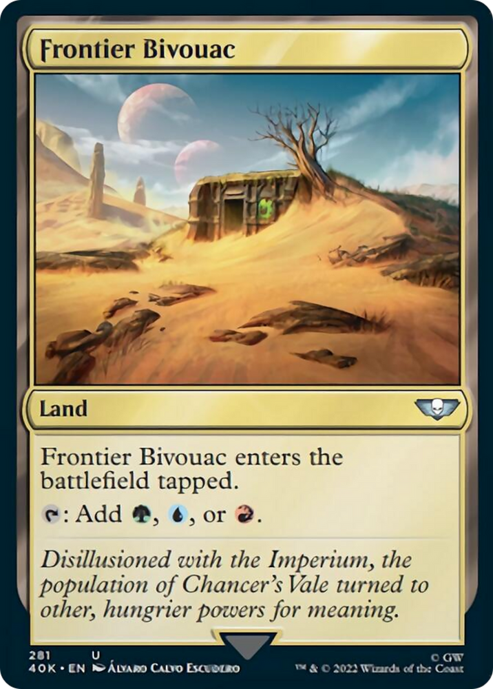 Frontier Bivouac (Surge Foil) [Warhammer 40,000] Magic: The Gathering