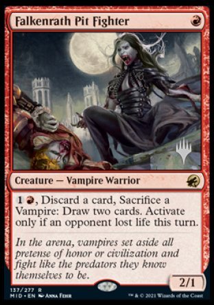 Falkenrath Pit Fighter (Promo Pack) [Innistrad: Midnight Hunt Promos] Magic: The Gathering