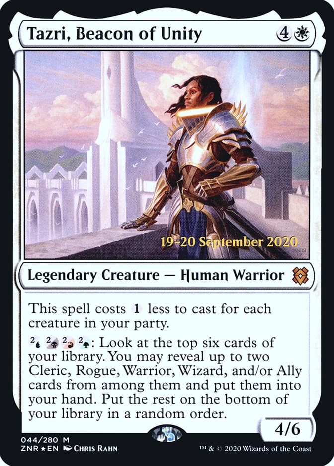 Tazri, Beacon of Unity [Zendikar Rising Prerelease Promos] Magic: The Gathering