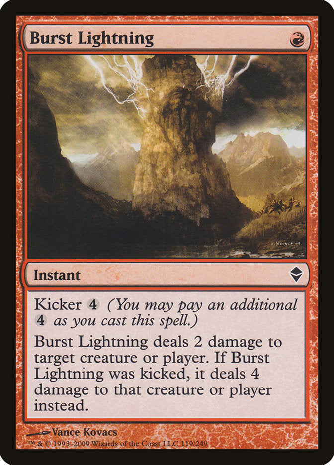 Burst Lightning [Zendikar] Magic: The Gathering