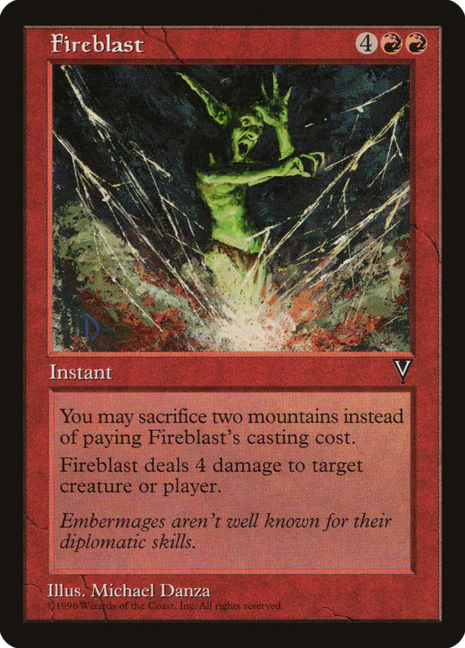 Fireblast [Visions] Magic: The Gathering