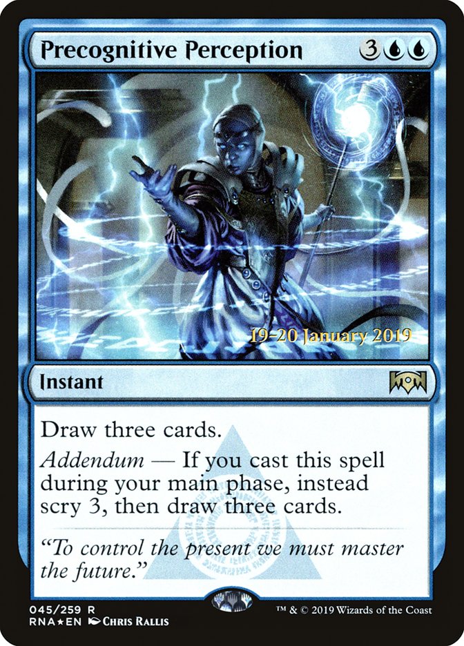 Precognitive Perception [Ravnica Allegiance Prerelease Promos] Magic: The Gathering