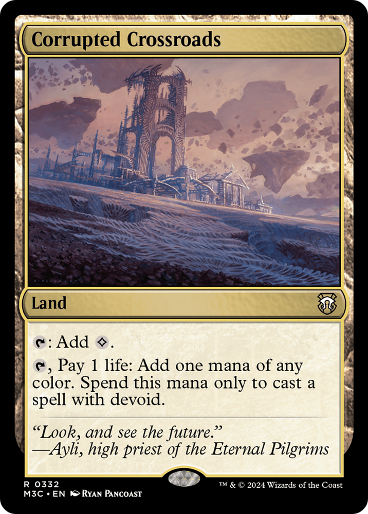 Corrupted Crossroads (Ripple Foil) [Modern Horizons 3 Commander] Magic: The Gathering