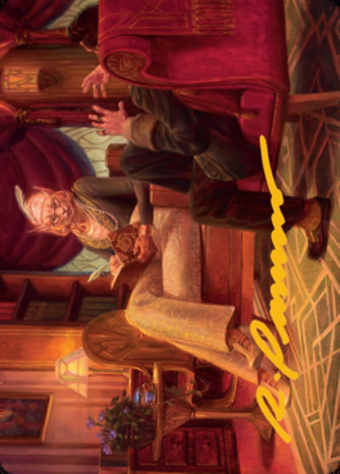 Phabine, Boss's Confidant Art Card (Gold-Stamped Signature) [Streets of New Capenna Art Series] Magic: The Gathering