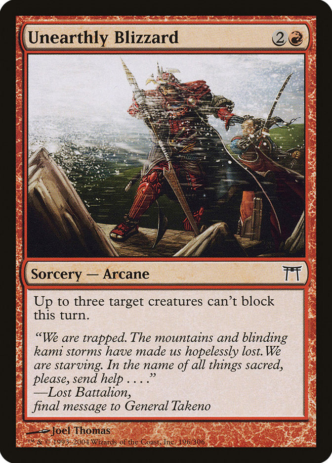 Unearthly Blizzard [Champions of Kamigawa] Magic: The Gathering