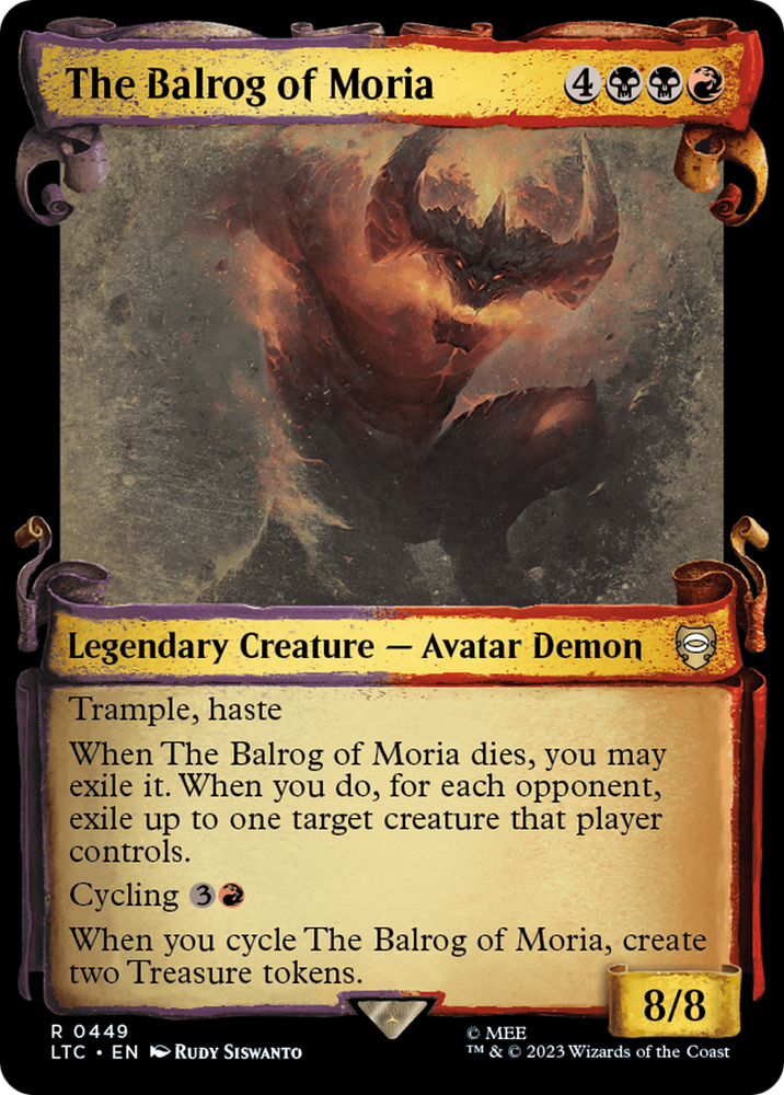 The Balrog of Moria [The Lord of the Rings: Tales of Middle-Earth Commander Showcase Scrolls] Magic: The Gathering
