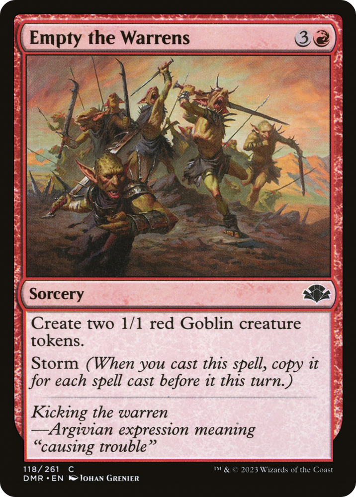 Empty the Warrens [Dominaria Remastered] Magic: The Gathering