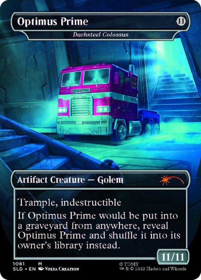 Darksteel Colossus - Optimus Prime (Borderless) [Secret Lair Drop Series] Magic: The Gathering