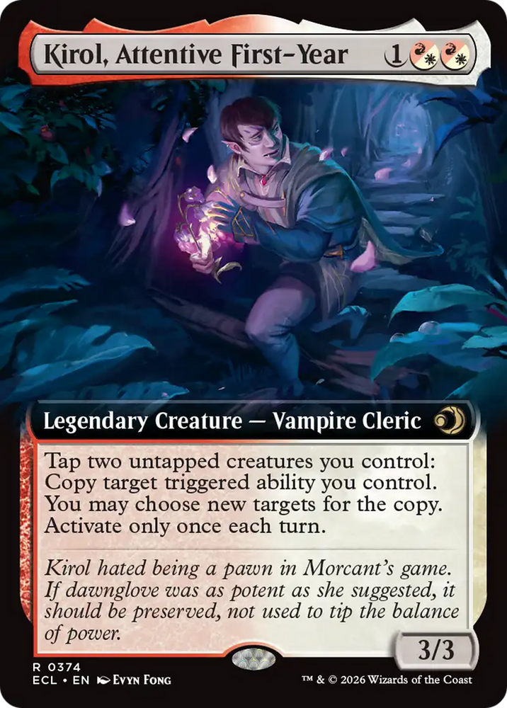 Kirol, Attentive First-Year (Extended Art) [Lorwyn Eclipsed] Magic: The Gathering