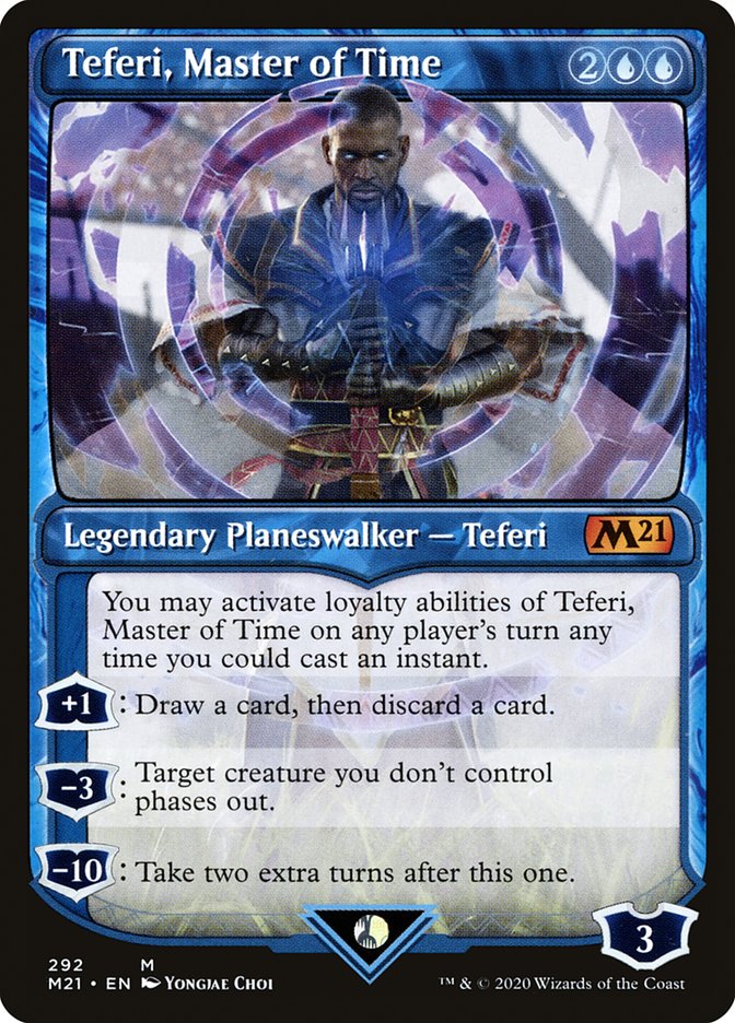 Teferi, Master of Time (Showcase) (292) [Core Set 2021] Magic: The Gathering