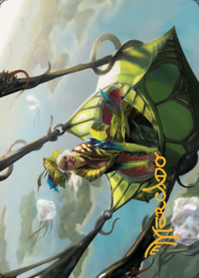 Nael, Avizoa Aeronaut Art Card (Gold-Stamped Signature) [Dominaria United Art Series] Magic: The Gathering