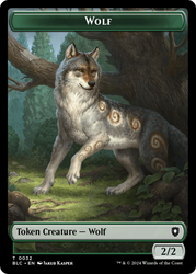 Goat // Wolf (032) Double-Sided Token [Bloomburrow Commander Tokens] Magic: The Gathering