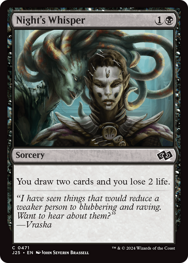 Night's Whisper [Foundations Jumpstart] Magic: The Gathering
