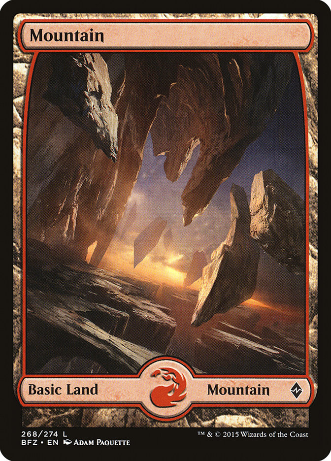 Mountain (268) (Full Art) [Battle for Zendikar] Magic: The Gathering