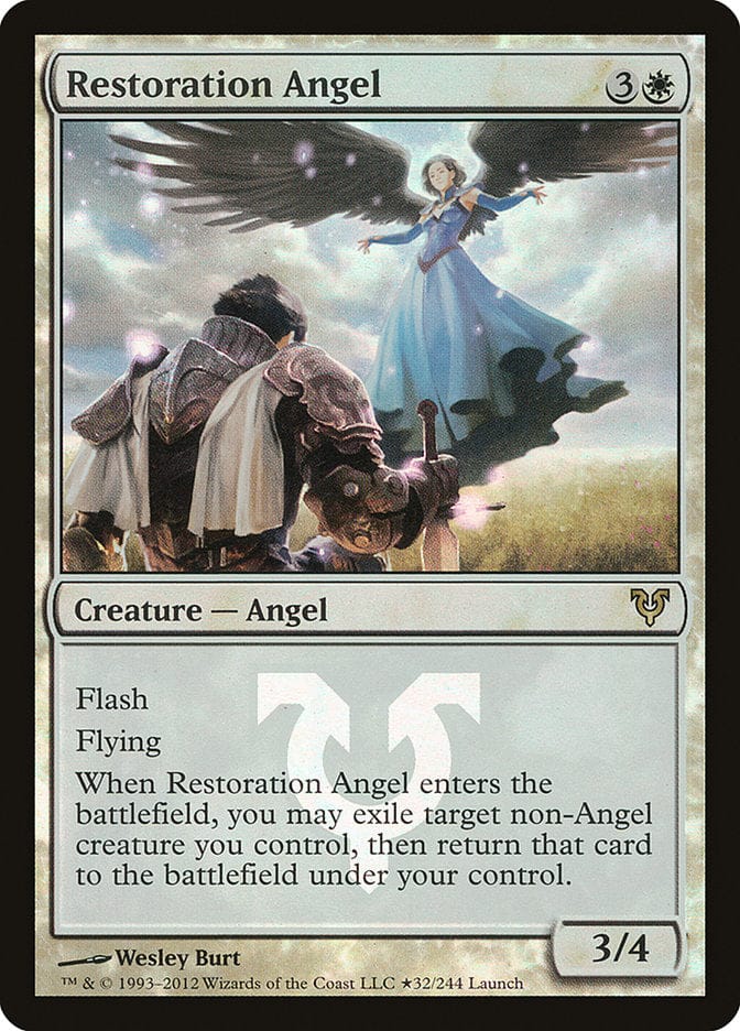 Restoration Angel (Launch) [Avacyn Restored Prerelease Promos] Magic: The Gathering