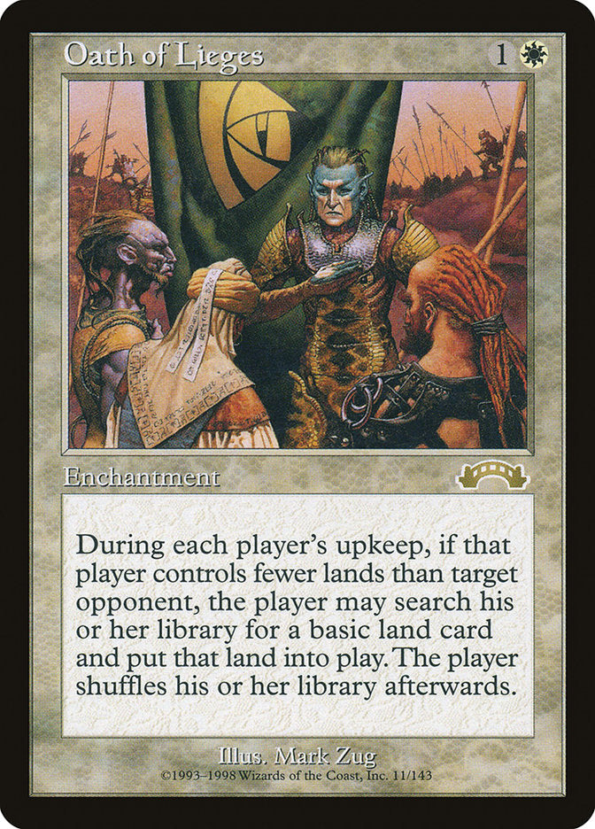 Oath of Lieges [Exodus] Magic: The Gathering