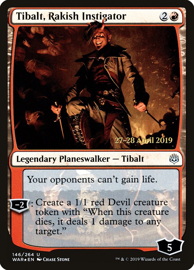 Tibalt, Rakish Instigator [War of the Spark Prerelease Promos] Magic: The Gathering