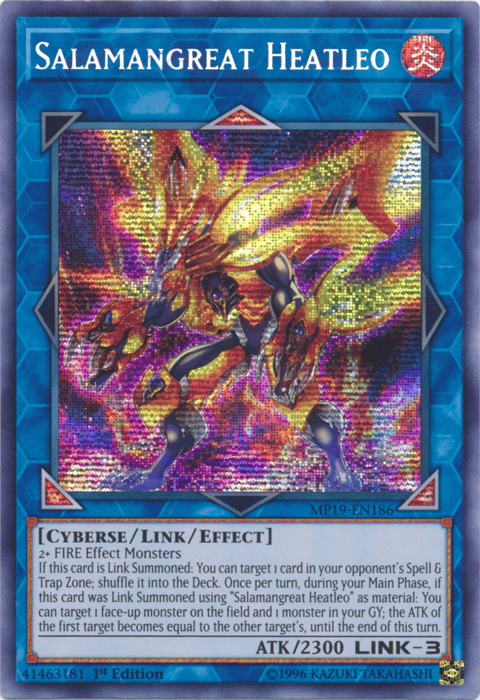 Salamangreat Heatleo [MP19-EN186] Prismatic Secret Rare - Yugioh Cards For Your TCG Needs!