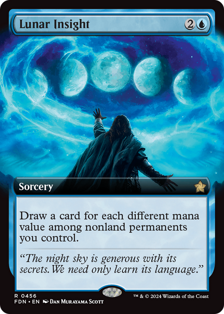 Lunar Insight (Extended Art) [Foundations] Magic: The Gathering