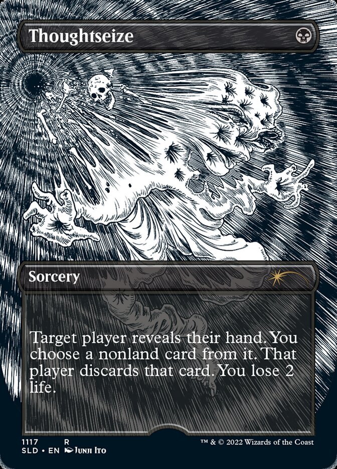 Thoughtseize (Borderless Etched Foil) [Secret Lair Drop Series] Magic: The Gathering