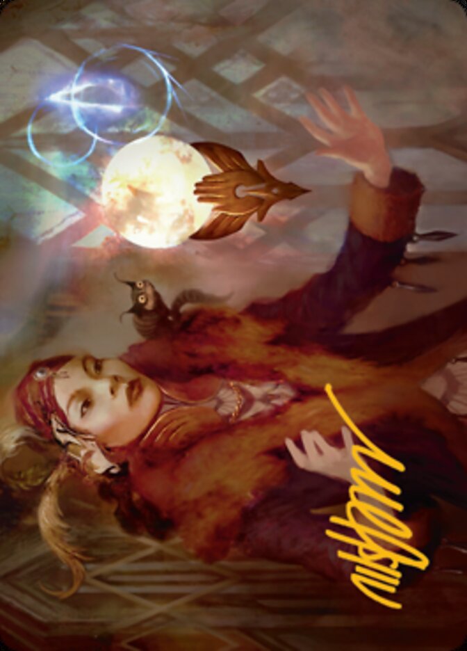 Misfortune Teller Art Card (Gold-Stamped Signature) [Streets of New Capenna Art Series] Magic: The Gathering