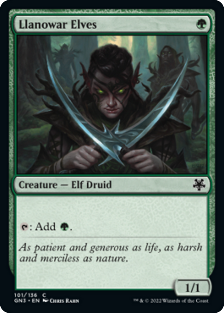 Llanowar Elves [Game Night: Free-for-All] Magic: The Gathering